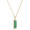 Thumbnail Image 1 of Men's Malachite Necklace 10K Yellow Gold 22"