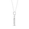 Thumbnail Image 3 of Diamond Heart Lock Necklace 1/8 ct tw Round-cut Sterling Silver 18&quot;