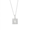 Thumbnail Image 1 of Diamond Necklace 1 ct tw Princess & Round-cut 10K White Gold 18&quot;