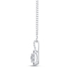 Thumbnail Image 3 of Diamond Necklace 1 ct tw Princess & Round-cut 10K White Gold 18&quot;