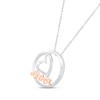 Thumbnail Image 2 of Diamond &quot;Nana&quot; Heart Necklace 1/15 ct tw Sterling Silver & 10K Rose Gold 18&quot;