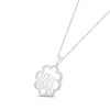 Thumbnail Image 2 of Diamond &quot;Love Nana&quot; Flower Necklace 1/8 ct tw Round-cut Sterling Silver 18&quot;