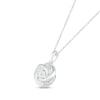 Thumbnail Image 2 of Diamond Knot Necklace 10K White Gold 18&quot;