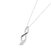 Thumbnail Image 2 of Black & White Diamond Infinity Necklace Sterling Silver 18&quot;