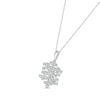 Thumbnail Image 2 of Diamond Snowflake Necklace Sterling Silver 18&quot;