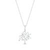 Thumbnail Image 1 of Diamond Family Tree Necklace Sterling Silver 18&quot;