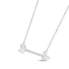 Thumbnail Image 2 of Diamond Horizontal Arrow Necklace Sterling Silver 18&quot;