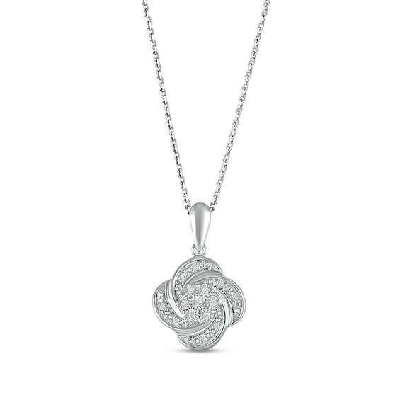 Macy's, Jewelry, Diamond Swirl Heart Pendant Necklace