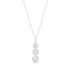 Thumbnail Image 1 of Diamond Three-Stone Drop Necklace 1/20 ct tw Round-cut Sterling Silver 18&quot;