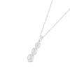 Thumbnail Image 2 of Diamond Three-Stone Drop Necklace 1/20 ct tw Round-cut Sterling Silver 18&quot;