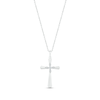 Thumbnail Image 1 of Diamond Cross Necklace 1/20 ct tw Round-cut Sterling Silver 18&quot;