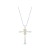 Thumbnail Image 1 of Diamond Cross Infinity Necklace 1/20 ct tw Sterling Silver & 10K Yellow Gold 18&quot;