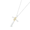 Thumbnail Image 2 of Diamond Cross Infinity Necklace 1/20 ct tw Sterling Silver & 10K Yellow Gold 18&quot;