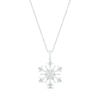 Thumbnail Image 1 of Diamond Snowflake Necklace 1/20 ct tw Round-cut Sterling Silver 18&quot;