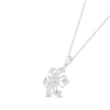 Thumbnail Image 2 of Diamond Snowflake Necklace 1/20 ct tw Round-cut Sterling Silver 18&quot;