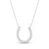 Thumbnail Image 1 of Diamond Horseshoe Necklace 1/20 ct tw Round-cut Sterling Silver 18&quot;