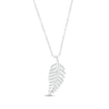 Thumbnail Image 1 of Diamond Palm Leaf Necklace 1/10 ct tw Round-cut Sterling Silver 18&quot;