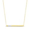 Thumbnail Image 1 of Diamond Three-Stone Bar Necklace 10K Yellow Gold 18&quot;