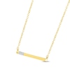 Thumbnail Image 2 of Diamond Three-Stone Bar Necklace 10K Yellow Gold 18&quot;