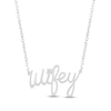 Thumbnail Image 1 of Diamond &quot;Wifey&quot; Necklace Sterling Silver 18&quot;