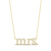 Thumbnail Image 1 of Diamond &quot;Mrs.&quot; Necklace 1/15 ct tw Round-cut 10K Yellow Gold 18&quot;