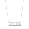 Thumbnail Image 1 of Diamond &quot;Mrs.&quot; Necklace 1/15 ct tw Round-cut Sterling Silver 18&quot;