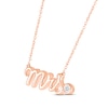 Thumbnail Image 2 of Diamond &quot;Mrs.&quot; Script Necklace 10K Rose Gold 18&quot;