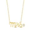 Thumbnail Image 1 of Diamond &quot;Mrs.&quot; Script Necklace 10K Yellow Gold 18&quot;