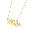 Thumbnail Image 2 of Diamond &quot;Mrs.&quot; Script Necklace 10K Yellow Gold 18&quot;