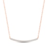 Thumbnail Image 1 of Diamond Curved Bar Necklace 1/10 ct tw Round-cut 10K Rose Gold 18&quot;