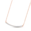 Thumbnail Image 2 of Diamond Curved Bar Necklace 1/10 ct tw Round-cut 10K Rose Gold 18&quot;