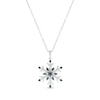 Thumbnail Image 1 of Black Diamond Snowflake Necklace 1/10 ct tw Round-cut Sterling Silver 18&quot;