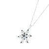 Thumbnail Image 2 of Black Diamond Snowflake Necklace 1/10 ct tw Round-cut Sterling Silver 18&quot;