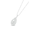 Thumbnail Image 1 of Diamond Teardrop Necklace 1/6 ct tw Round-cut Sterling Silver 18"