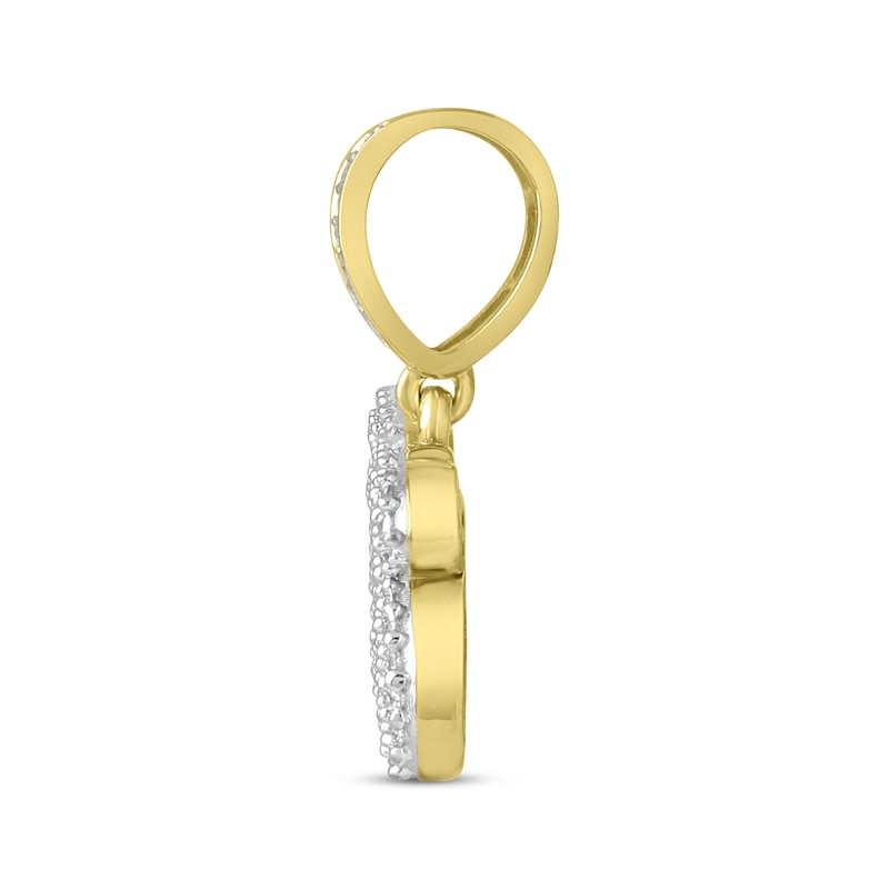 Main Image 3 of Men's Diamond &quot;Boss&quot; Charm 1/2 ct tw Round-cut 10K Yellow Gold