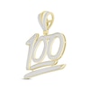 Thumbnail Image 2 of Men's Diamond &quot;100&quot; Charm 1 ct tw Round-cut 10K Yellow Gold