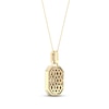 Thumbnail Image 4 of Diamond Edge Quilted Octagon Necklace 1/4 ct tw Round-cut 10K Yellow Gold 18&quot;