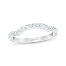 THE LEO First Light Round-Cut Diamond Wedding Band 1/5 ct tw 14K White Gold