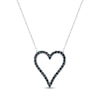 Thumbnail Image 1 of Black Diamond Heart Necklace 1/3 ct tw Round-cut Sterling Silver 18&quot;