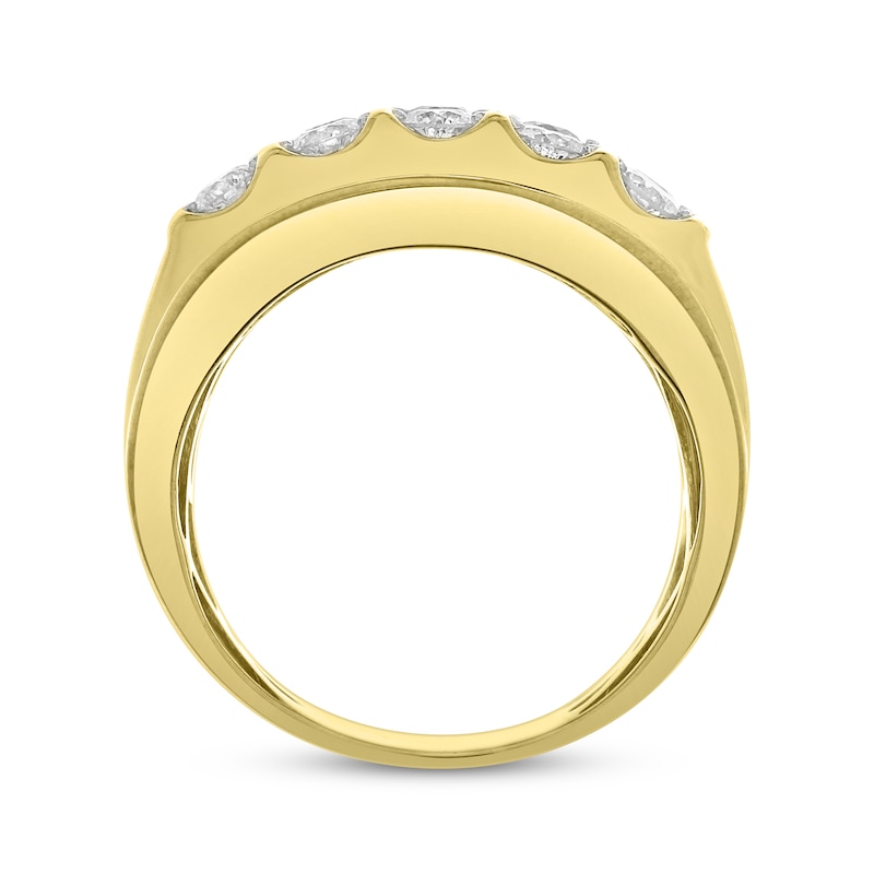 Main Image 3 of Men's Diamond Ring 2 ct tw Round-cut 10K Yellow Gold