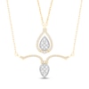 Thumbnail Image 0 of Multi-Diamond Pear Convertible Necklace 3/8 ct tw Round-cut 10K Yellow Gold 18"