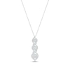 Thumbnail Image 1 of Diamond Three-Stone Swirl Necklace 1 ct tw Round-cut Sterling Silver 18&quot;