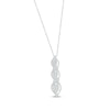 Thumbnail Image 2 of Diamond Three-Stone Swirl Necklace 1 ct tw Round-cut Sterling Silver 18&quot;