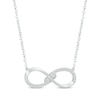 Thumbnail Image 1 of Diamond Loop Infinity Necklace 1/6 ct tw Round-cut Sterling Silver 18&quot;