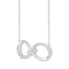 Thumbnail Image 2 of Diamond Loop Infinity Necklace 1/6 ct tw Round-cut Sterling Silver 18&quot;