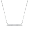 Thumbnail Image 1 of Diamond Horizontal Bar Necklace 1/10 ct tw Round-cut Sterling Silver 18&quot;