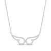 Thumbnail Image 0 of Diamond Angel Wings Necklace 1/5 ct tw Round-cut Sterling Silver 18"