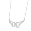 Thumbnail Image 1 of Diamond Angel Wings Necklace 1/5 ct tw Round-cut Sterling Silver 18"