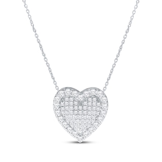 Lady's White 18 Karat LV Heart Pendant With 2Tw Round Diamonds, Atlanta,  GA