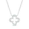 Thumbnail Image 1 of Diamond Open Clover Necklace 1/20 ct tw Sterling Silver 18&quot;